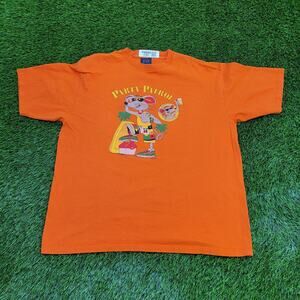 Vintage 1991 Party Mouse Shirt XL 24x27 Orange Party-Ratical